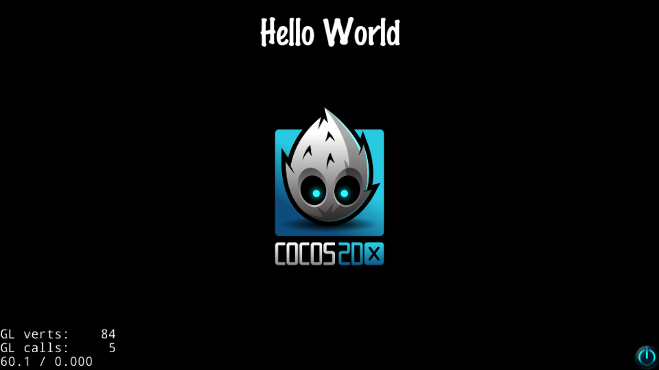 Picture C: Cocos2d-x Hello World game scene which we move into gameLayer